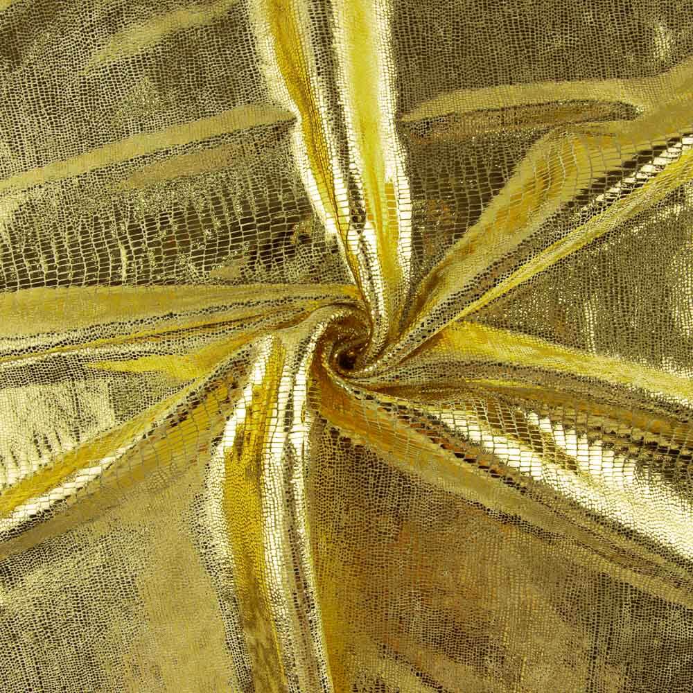 Velvet Spandex Lizard Gold - Ribes y Casals