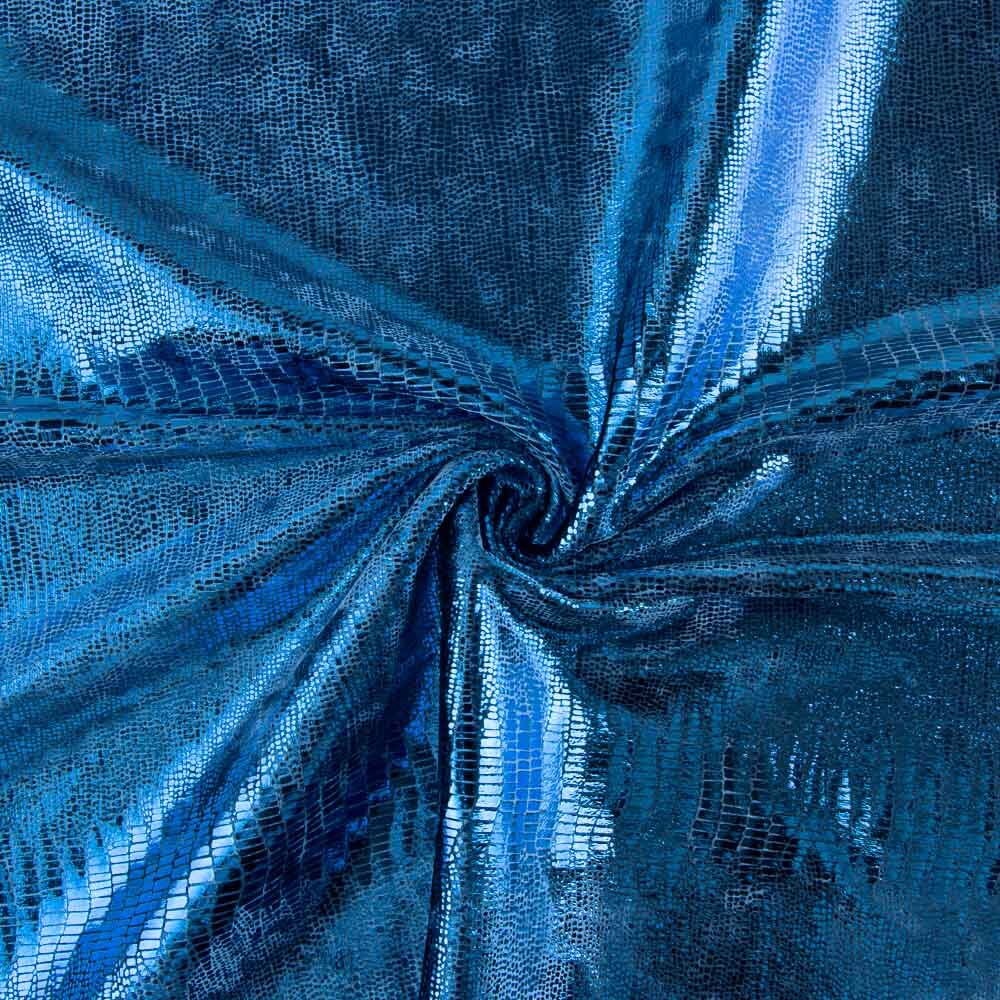 Velours Spandex Lizard Bleu Royal - Ribes y Casals