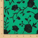 Châle brodé noir Tencel Emerald Green - Ribes y Casals