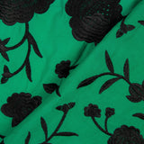 Châle brodé noir Tencel Emerald Green - Ribes y Casals