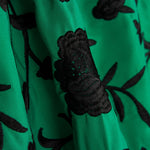 Châle brodé noir Tencel Emerald Green - Ribes y Casals