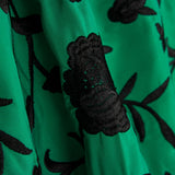 Châle brodé noir Tencel Emerald Green - Ribes y Casals