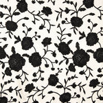 Châle brodé noir Tencel Natural White - Ribes y Casals