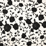 Châle brodé noir Tencel Natural White - Ribes y Casals