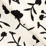 Châle brodé noir Tencel Natural White - Ribes y Casals