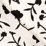 Châle brodé noir Tencel Natural White - Ribes y Casals