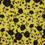 Châle brodé noir Tencel Albero Yellow - Ribes y Casals