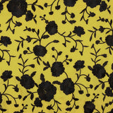 Châle brodé noir Tencel Albero Yellow - Ribes y Casals