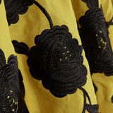 Châle brodé noir Tencel Albero Yellow - Ribes y Casals