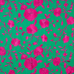Châle brodé Fuchsia Tencel Vert Emeraude - Ribes y Casals