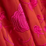 Fuchsia Châle brodé Tencel Rouge - Ribes y Casals