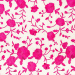 Fuchsia Châle Brodé Tencel Blanc Naturel - Ribes y Casals