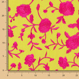 Fuchsia Châle brodé Tencel Jaune Albero - Ribes y Casals