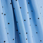 Crêpe Polyester Great Drape Mini Polka Dots Blue - Ribes y Casals
