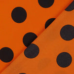 Crêpe Polyester Great Drape Polka Dots 33mm Orange - Ribes y Casals