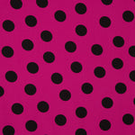 Polyester crêpé Great Drape Polka Dots 33mm Fuchsia - Ribes y Casals