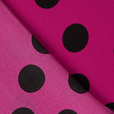 Polyester crêpé Great Drape Polka Dots 33mm Fuchsia - Ribes y Casals