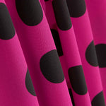Polyester crêpé Great Drape Polka Dots 33mm Fuchsia - Ribes y Casals