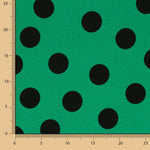 Crêpe Polyester Great Drape Polka Dots 33mm Vert - Ribes y Casals