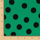 Crêpe Polyester Great Drape Polka Dots 33mm Vert - Ribes y Casals