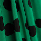 Crêpe Polyester Great Drape Polka Dots 33mm Vert - Ribes y Casals