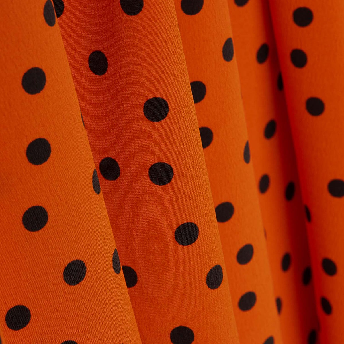 Polyester crêpé Great Drape Polka Dots 7mm Orange - Ribes y Casals