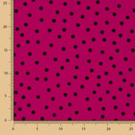 Polyester crêpé Great Drape Polka Dots 7mm Fuchsia - Ribes y Casals