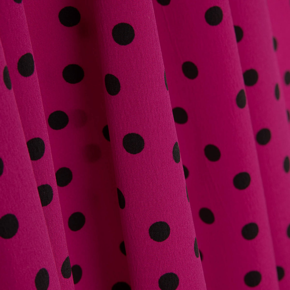 Polyester crêpé Great Drape Polka Dots 7mm Fuchsia - Ribes y Casals