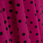 Polyester crêpé Great Drape Polka Dots 7mm Fuchsia - Ribes y Casals