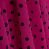 Polyester crêpé Great Drape Polka Dots 7mm Fuchsia - Ribes y Casals