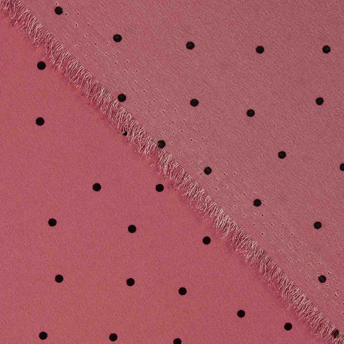 Crêpe Polyester Great Drape Mini Polka Dots Pink - Ribes y Casals