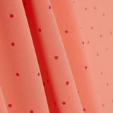 Polyester crêpé Great Drape Mini Polka Dots Coral - Ribes y Casals