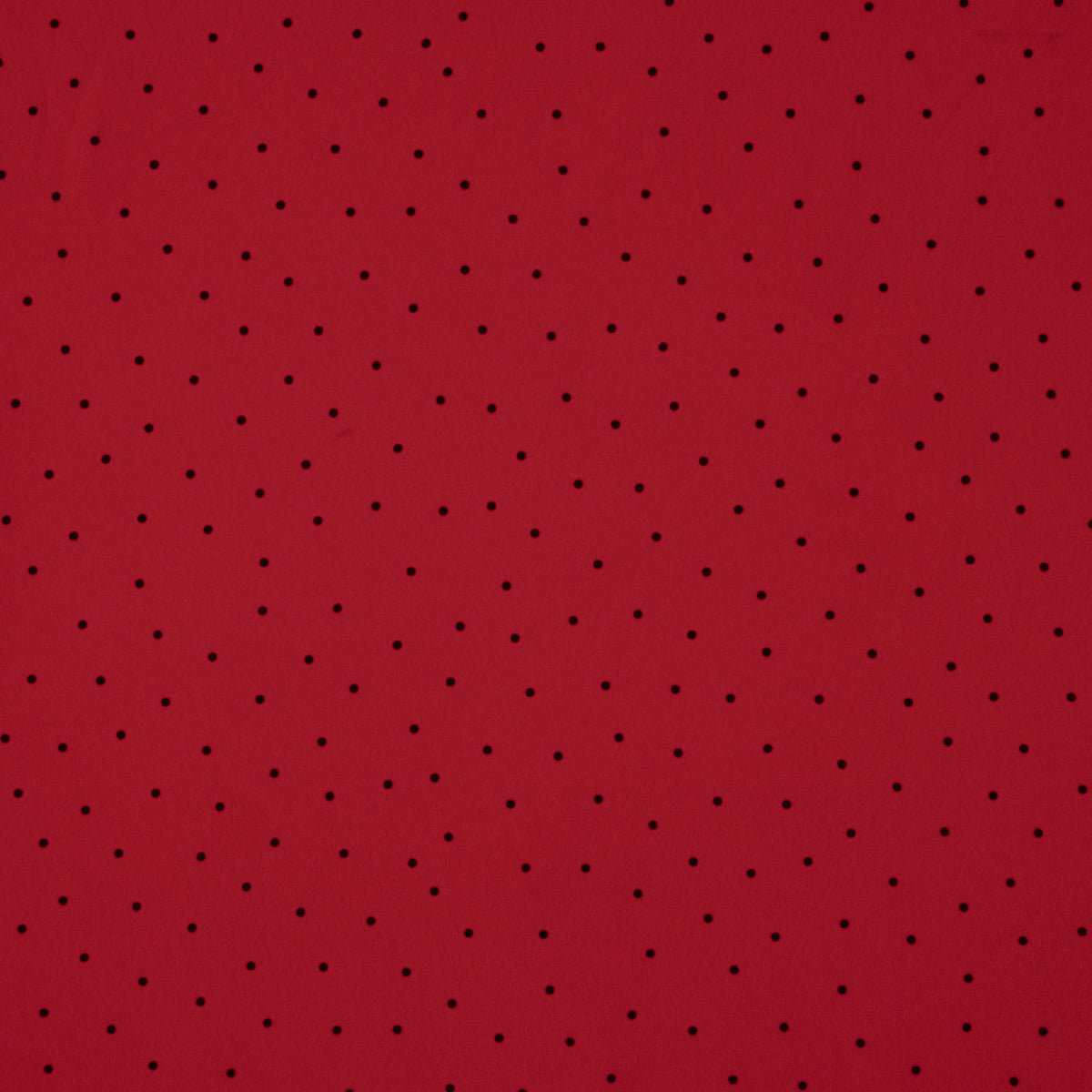 Polyester crêpé Grand Drape Mini Polka Dots Rouge - Ribes y Casals
