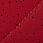 Polyester crêpé Grand Drape Mini Polka Dots Rouge - Ribes y Casals