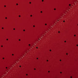 Polyester crêpé Grand Drape Mini Polka Dots Rouge - Ribes y Casals