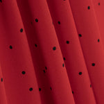 Polyester crêpé Grand Drape Mini Polka Dots Rouge - Ribes y Casals