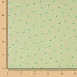 Polyester crêpé Grand drapé Mini pois vert - Ribes y Casals