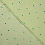 Polyester crêpé Grand drapé Mini pois vert - Ribes y Casals