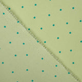 Polyester crêpé Grand drapé Mini pois vert - Ribes y Casals