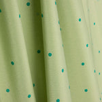 Polyester crêpé Grand drapé Mini pois vert - Ribes y Casals