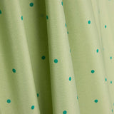 Polyester crêpé Grand drapé Mini pois vert - Ribes y Casals