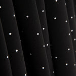 Polyester crêpé Great Drape Mini Polka Dots Noir - Ribes y Casals