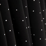 Polyester crêpé Great Drape Mini Polka Dots Noir - Ribes y Casals