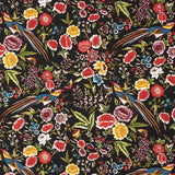 Crêpe Polyester Mantón imprimé Colibrí noir - Ribes y Casals