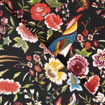 Crêpe Polyester Mantón imprimé Colibrí noir - Ribes y Casals