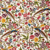 Crêpe Polyester Grand Drape Mantón Imprimé Colibrí Crème - Ribes y Casals