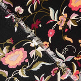 Crêpe Polyester Great Drape Mantón imprimé noir - Ribes y Casals