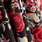 Crêpe Polyester Great Drape Mantón imprimé noir - Ribes y Casals