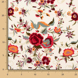 Polyester crêpé imprimé Mantón crème - Ribes y Casals