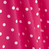 Popeline Flamenca à pois 7mm Fuchsia/Blanc - Ribes y Casals